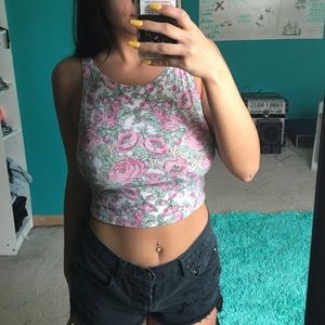 PACSUN FLORAL CROP TOP